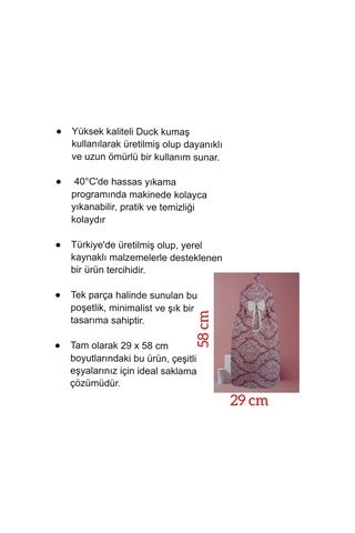 Pembe Varak Desen Poşetlik: Düzenleyici, Mutfak, Karavan, Kamp