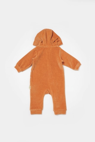 BabyCosy Bebek Kapüşonlu Fermuarlı Tulum, %80 Organik Pamuk & %20 Polyester, Bebek Ve Yenidoğan Serisi - Csyk6044 Kiremit