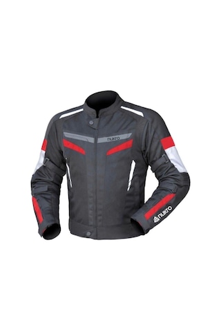 Nukrowear Stealth Pro Kırmızı 4 Mevsim Erkek Motosiklet Ceketi
