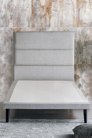 Niron Slim Baza Ve Başlık Takımı - 120x200 Tek Kişilik Kumaş Kaplı Metal Karyola Ve Başlık Seti