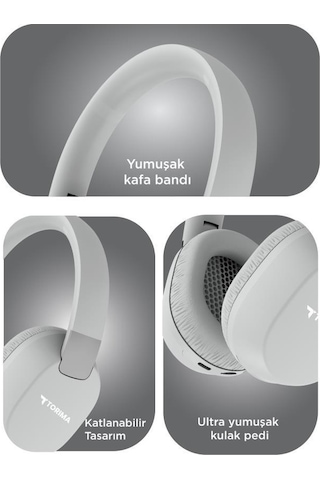 Torima HD50 Bluetooth Kulaklık Kulak Üstü Kablosuz Kulaklık