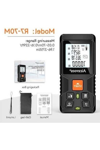 Tongxida 50m 70m 100m 120m Lazer Mesafe Ölçer Aicevoos Dijital Trena R7-80m 230ft