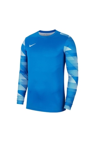 Nike Erkek Uzun Kol Sıfır Yaka Tişört M Nk Df Park Iv Jsy Ls Gk C Mavi - Beyaz