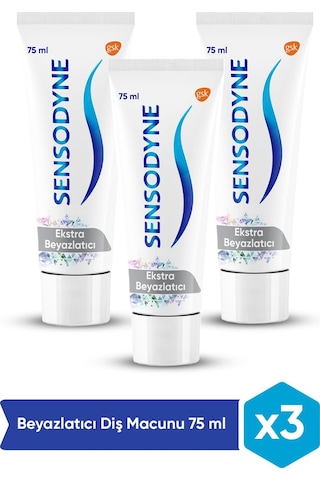 Sensodyne Ekstra Beyazlatıcı Diş Macunu 3 x 75 ML