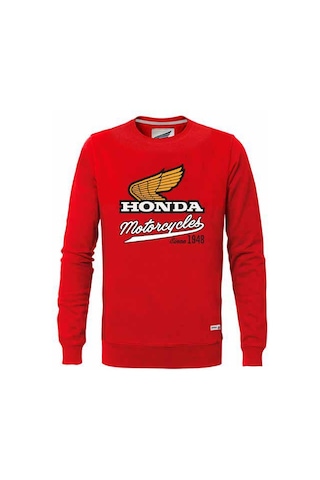 Honda Collection Honda Bisiklet Yaka Kırmızı Sweatshırt Honda Collection Honda Bisiklet Yaka Kırmızı Sweatshırt