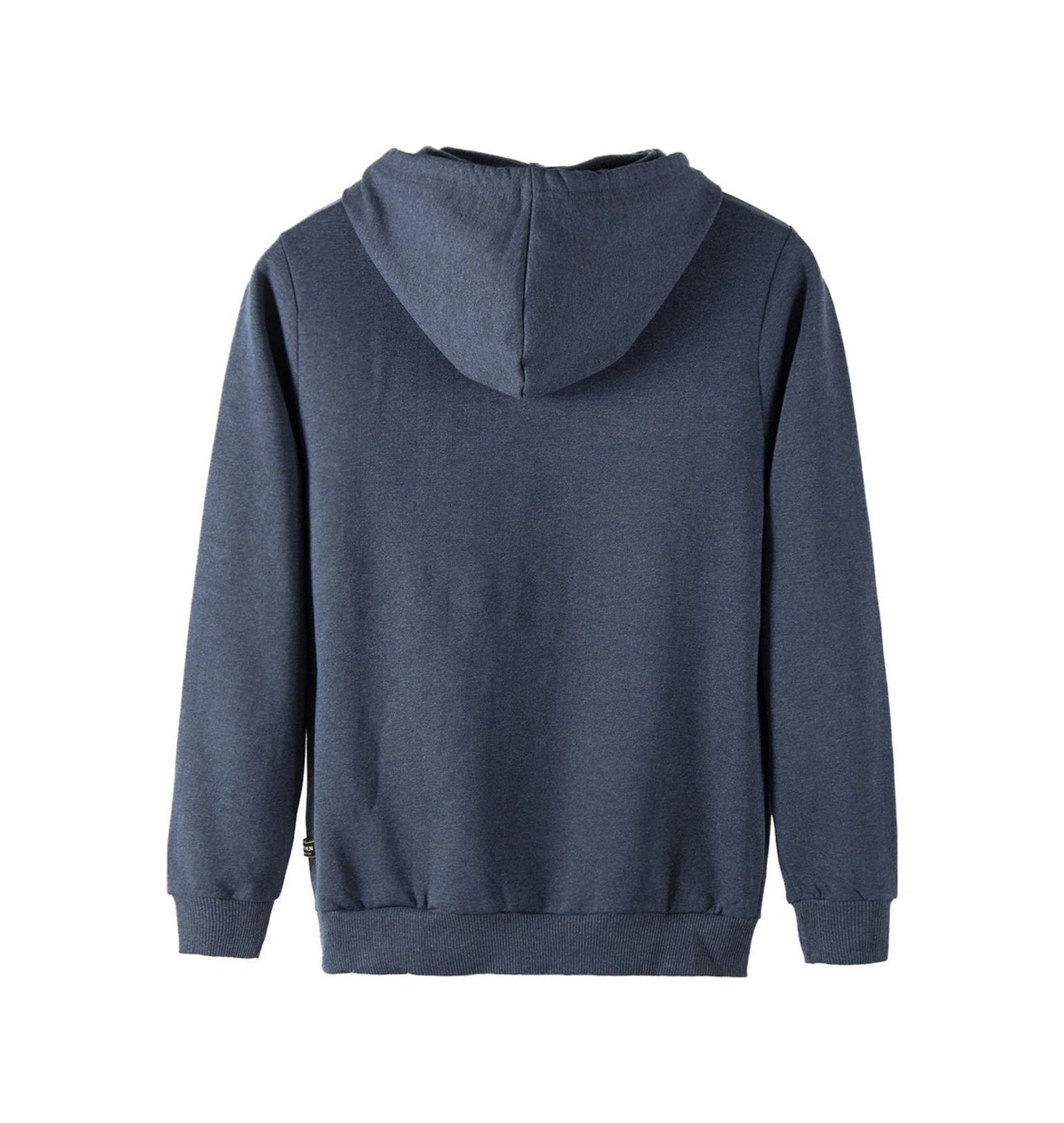 Veaven Unisex İndigo Kapüşonlu Önü Kelebek Baskılı Slim Fit Kanguru Cepli Sweatshirt İndigo