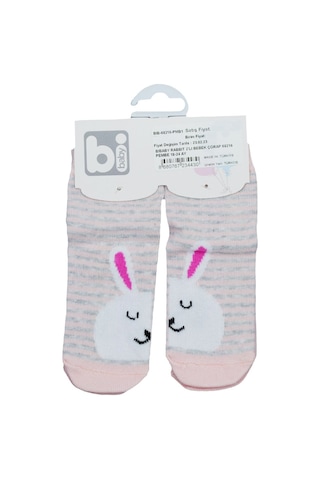 Bibaby Rabbit 2'li Bebek Çorap 68216 Pembe