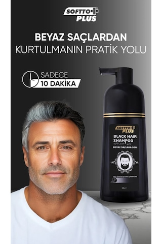 Softto Plus Black Hair Şampuan 350 Ml Beyaz