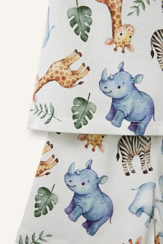 Defacto Hayvan Baskılı 2li Ecru Pijama Takımı Erkek Bebek H4032a526hser233 Ekru-er233