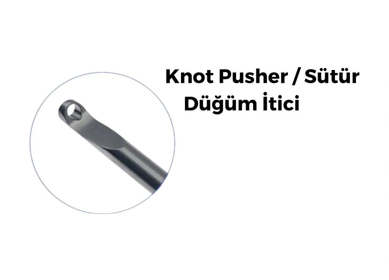 Edulaparoskopi Laparoskopik Düğüm Dikiş İtici 5x300mm 17 Cm Artroskopi Omuz Onarım Cerrahi El Aletleri Knot Pusher Çok Renkli
