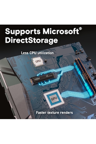Crucial T500 CT2000T500SSD5 2 TB PCIe 7400/7000 MB/s Gen4 NVMe M.2 SSD