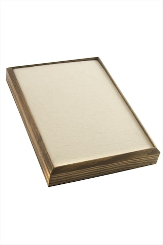 Ahşap - 722 - Anfora Kumaş Piercing Küpelik 18x24 - Spt-gld - Cm-sütlü Kahve çok renkli