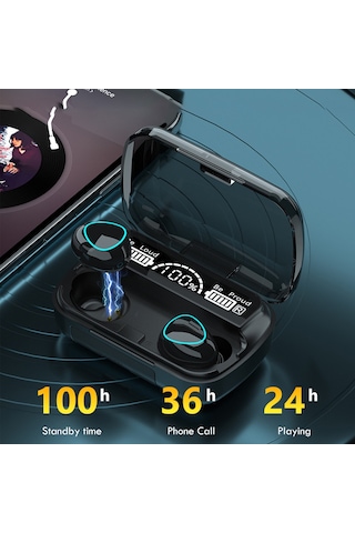 M10 Tws Bluetooth 5.1 Kablosuz Spor Kulaklık