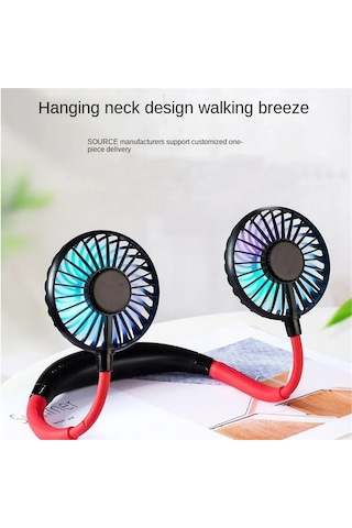 Skycity Kol Saçma Ergonomik Boyun Fanı 3 Hızlı Led Işıklı Aromalı Pamuklu Yataklı 2000mah Usb Şarjlı