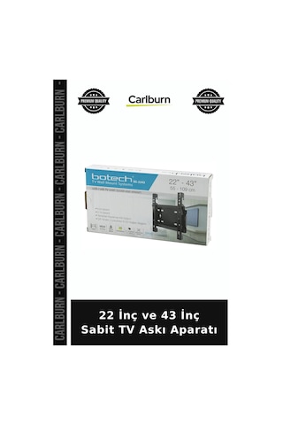 Özel Üretim 22 İnç Ve 43 İnç - 55-109 Cm - Sabit Tv Askı Aparatı - 40 Kg Taşıma Kapasitesi