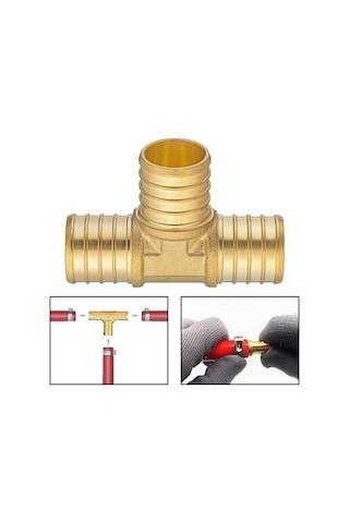 Trendooze Homyl Üç Akar Vanalar Sıkıştırma Tee Bağlantı 2,6x1,8x0,85-inç