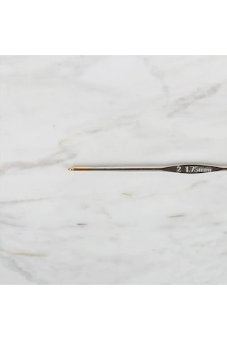Abarta Yabalı Altın Uçlu Metal Saplı Dantel Tığ Numara Seçenekleri No 2 - 1,75 Mm