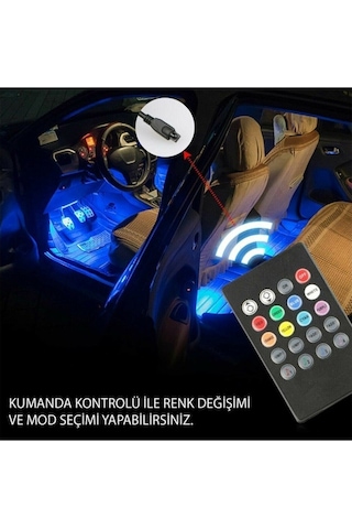 Tofaş Uyumlu Sese Duyarlı Led Müziğe Duyarlı Araç Içi Aydınlatma (503451158)