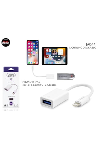 Ad44 Apple Uyumlu iPhone  Otg Dönüştürücü Kablo Usb 3.0lightning To Usb Adaptör