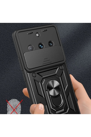 Gld-spt- Newface Realme 11 Pro Kılıf Pars Lens Yüzüklü Silikon - Kırmızı