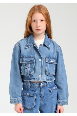 Kız Kot Ceket 24yesc24243 Mavi