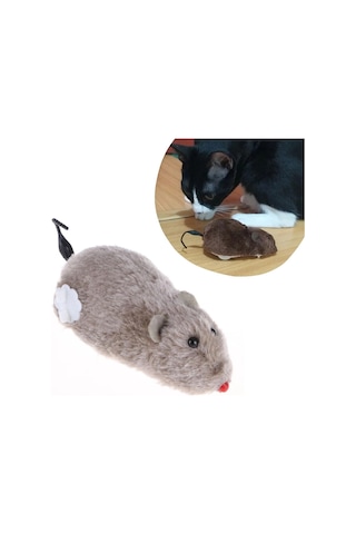 Biishe Kurmalı Kedi Eğitim Oyuncağı Tüylü Peluş Fare Yakalama İnteraktif Sevimli Eğlenceli Oyuncak