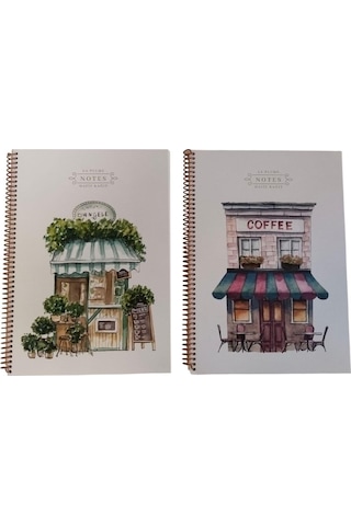 Keskin A4 80 Yaprak Karton Kapaklı Spiralli Kareli Defter La Plume