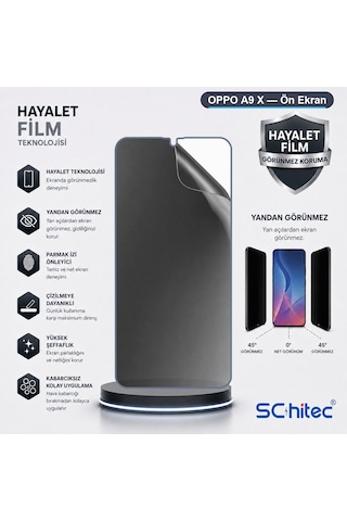 Oppo A9 X Uyumlu Ön Yüzey Hayalet Privacy Hidrojel Ekran Koruyucu 26680396
