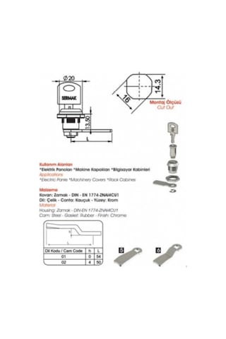 Sermak Mini Mandallı Kilit 219 1 Enka454