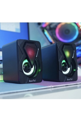 Leefei 1046 Bilgisayar Hoparlörü 1+1 Pc Hoparlörü USB Speaker