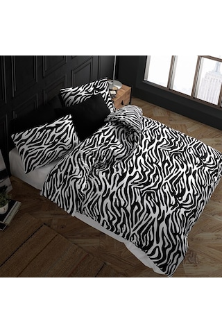 Coté Blanc Zebra %100 Pamuk Tek Kişilik Nevresim Takımı