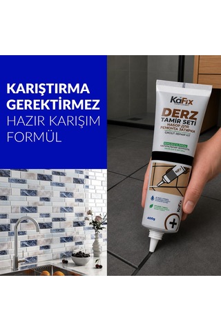 Tr Hazır Derz Dolgusu 400g - Hızlı Kuruyan Derz Tamir Ve Yenileme Tüpü Siyah