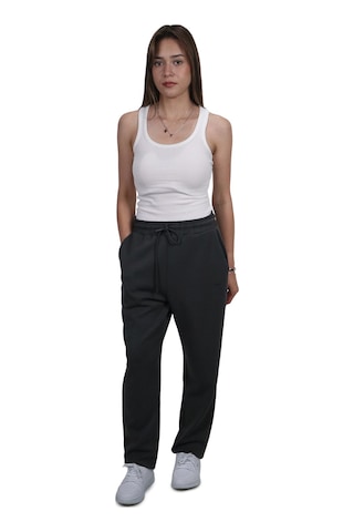 Kadın Modal Kumaş Lastikli Paça Gri Jogger Pantolon Gri