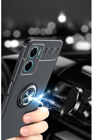 Xiaomi Redmi Note 11e Kılıf Yüzüklü Magnetli Ravel Case Kapak