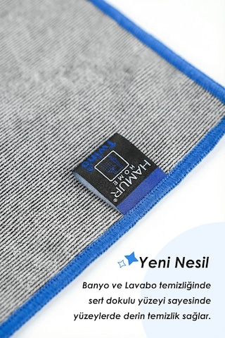 Twino 3'lü Güçlü Temizlik Bezi 25x25 Ultra Sert Banyo Lavabo Duşakabin Zor Kir Teli Ovma Bezi
