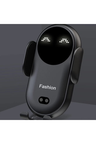 Vkemall S11 Siyah Akıllı Entegre Otomatik Algılama Araç Kablosuz Şarj Cihazı 10w Hızlı Şarj Fonksiyonu Ve Ses Efektli Telefon Tutucu