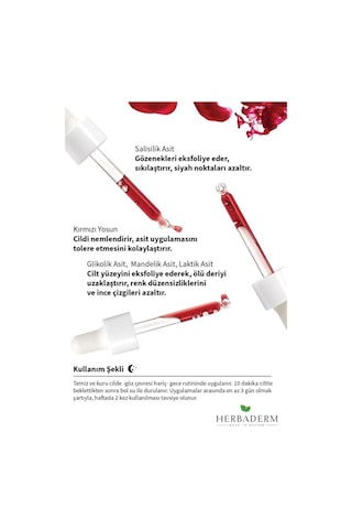 Herbaderm Süper Serum Aydınlatıcı Cilt Tonu Eşitleyici Peeling 30 ML