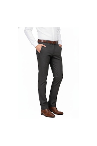 Kamer Erkek Regular Fit Klasik Pilesiz Kanvas Pantolon P1168 Bgl-st04796 Kahverengi