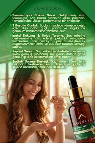 Saç Bakım Yağı Badem Argan Yağı E Vitamini Sarımsak Ekstraktı Besleyici Güçlendirici Onarıcı 30 Ml
