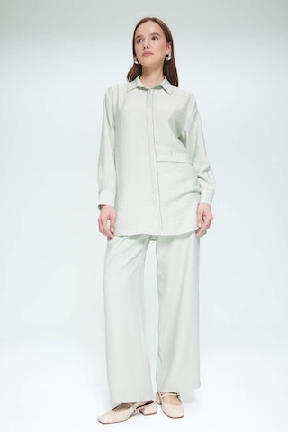 Defacto Relax Fit Uzun Kollu Tesettür Gömlek Tunik F1357ax25smgn1181 Yeşil