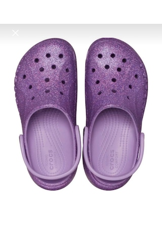 Crocs Baya Platform Glitter Clog Kadın Terlik Mor