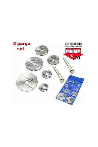 8 Parça Kesme Mini Diski Gravür Uç Seti Ahşap Kesici