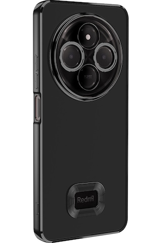 Xiaomi Redmi 14c 4g Kılıf Kamera Korumalı Logo Gösteren Zore Omega Kapak Siyah