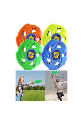 Frisbee Frizbi Fırlatma Diski Disk Atma Oyunu Çocuk Yetişkin Plaj Bahçe Oyuncak 24 Cm 4lü