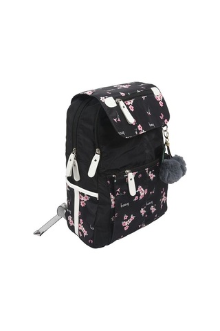Createtech Wbp2245 Siyah Kadın Okul Çantası - Kiraz Desenli, Trendy 47801535 Siyah
