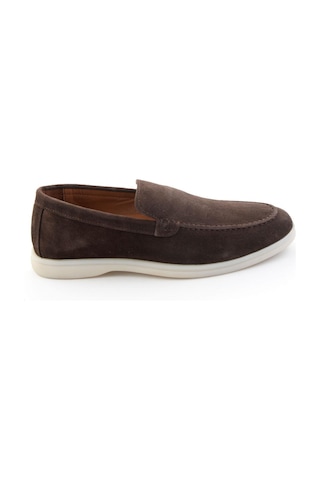 Kahve Hakiki Deri Erkek Loafer Ayakkabı E01079010102 Kahve