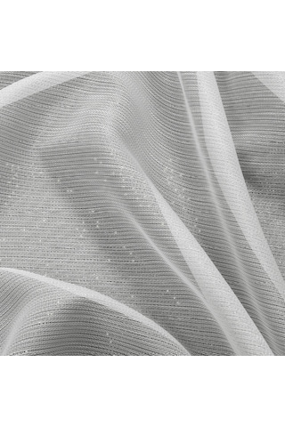 Gauze Fabric Design Lüks İpeksi Dokulu Simli Bambu Kırışmaz Ütü Gerektirmez Optik Beyaz 100 X 200 Pilesiz 1 X 1 Yüksek Kaliteli Tül Perde