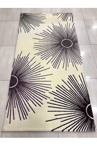 Saray Halı Samyeli 11473 Rn 100X200 Lila Krem 2 Metre Yolluk !