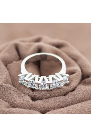 Swarovskı V Model Gümüş Beştaş Gümüş