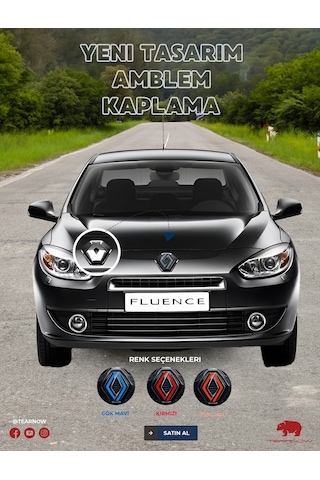 Renault Fluence 2009-2012 Yeni Tasarım Amblem Kaplama Sticker
